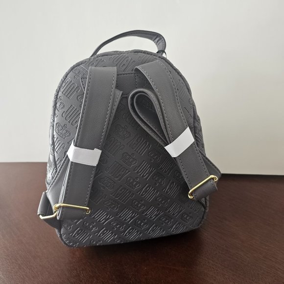 Juicy Couture Crowd Pleaser Emboss Backpack Grey Rabbit Gray 10\